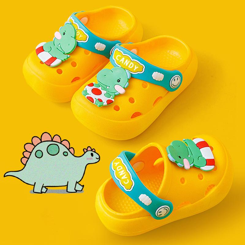 Rutschfeste Sommerhausschuhe für Kinder: Indoor-/Outdoor-Zehenschuhe mit Löchern für Baby- und Kleinkinder, weiche Sohle.