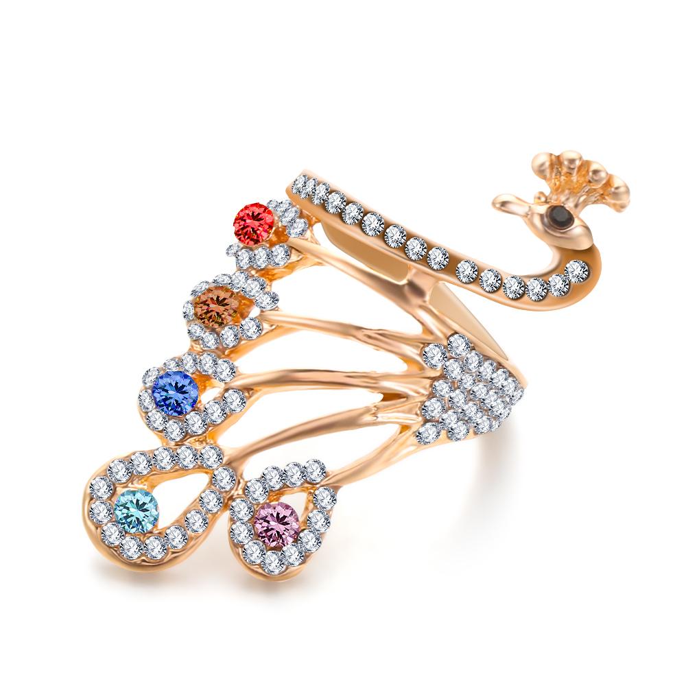 Knitting Tools Thimble Ring Peacock Shape Yarn Guides Knitting Loop Crochet Ring Sewing Accessories