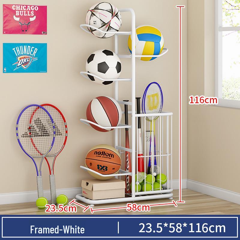 Multi-layer Iron Rack for Storing Kids' Sports Balls, Rackets & More