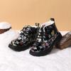 Winter Children Snow Boots For Girls Leather Flower Warm Plush Toddler Kids Shoes Non-slip  Cotton Kids Boots
