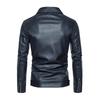 Leather Jacket Casual Autumn and Winter New Leather Jacket Green Handsome Motorcycle Pu Jacket Casual Men's Jacket Trend