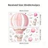 2pcs Cartoon Cute Rabbit Pink Balloon Clouds Wall Stickers forRoom Decor Living Room Nursery Wall Decoration