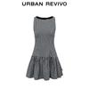 UR 2025 Summer Casual Plaid Sleeveless A-Line Dress