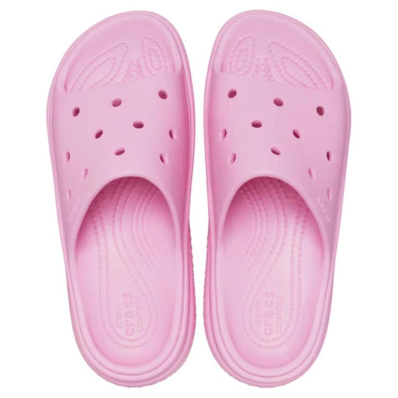 Crocs Breathable Heightened Platform Breathable Slippers Women's Pink