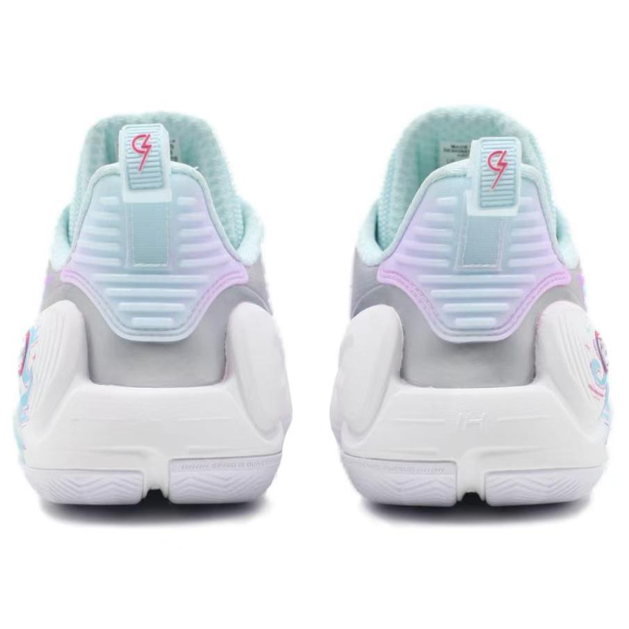 Li Ning Speed 9 Cushioning Slip Resistant Abrasion Resistant Low Top Basketball Shoes Men's Pink Blue Purple ABPT001-6(Team205-)