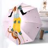 1pc Pippi Longstocking Automatic Folding Umbrella, Portable Collapsible Design, Casual Outdoor Accessory L1127006