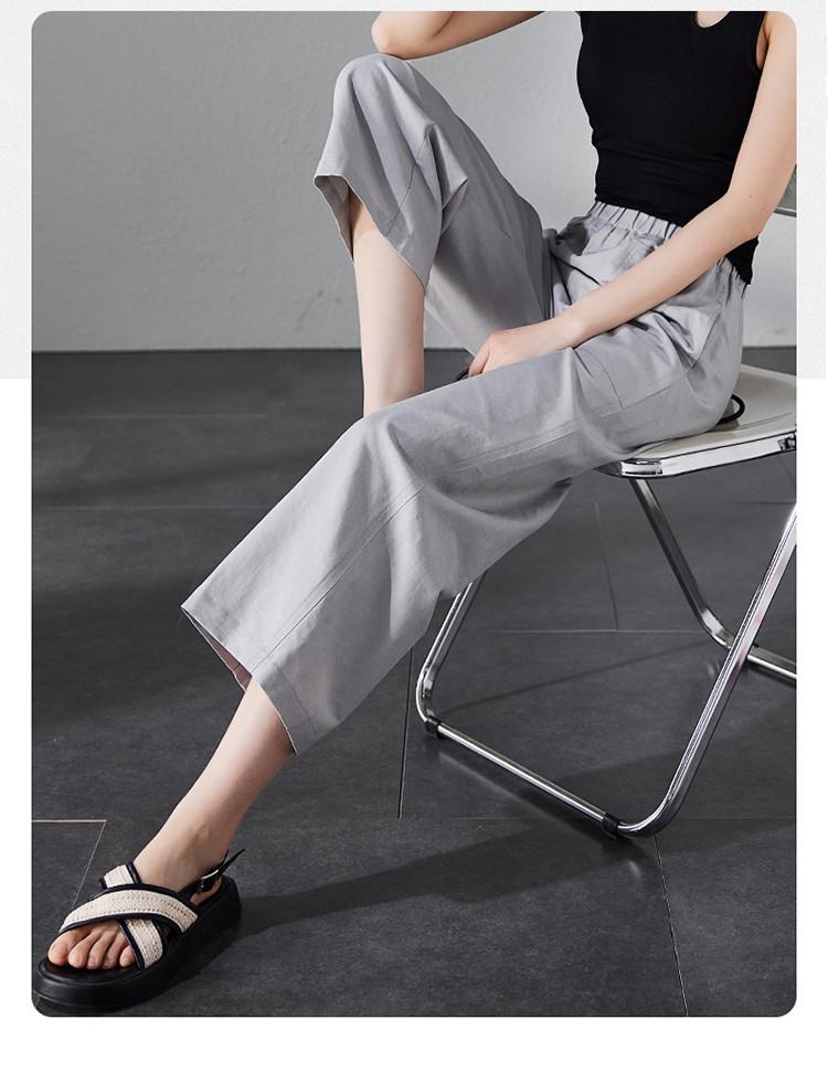 Cotton and Linen Breathable Casual Pants for Women In Summer 2025, Thin, Loose, Slimming and Wide Leg Pants