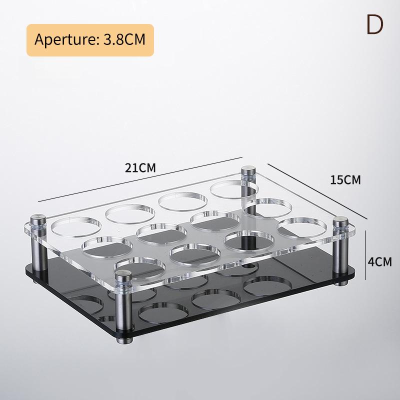 6/12/24 Holes Glass Tray Holder Hole Bar Acrylic Glass Holder Wine Glass Cup Serving Tray Cups Organizer Glass Display For Club