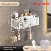 Modern Minimalist Bathroom Wall Shelf With Carbon Steel Material For Storage And Organization