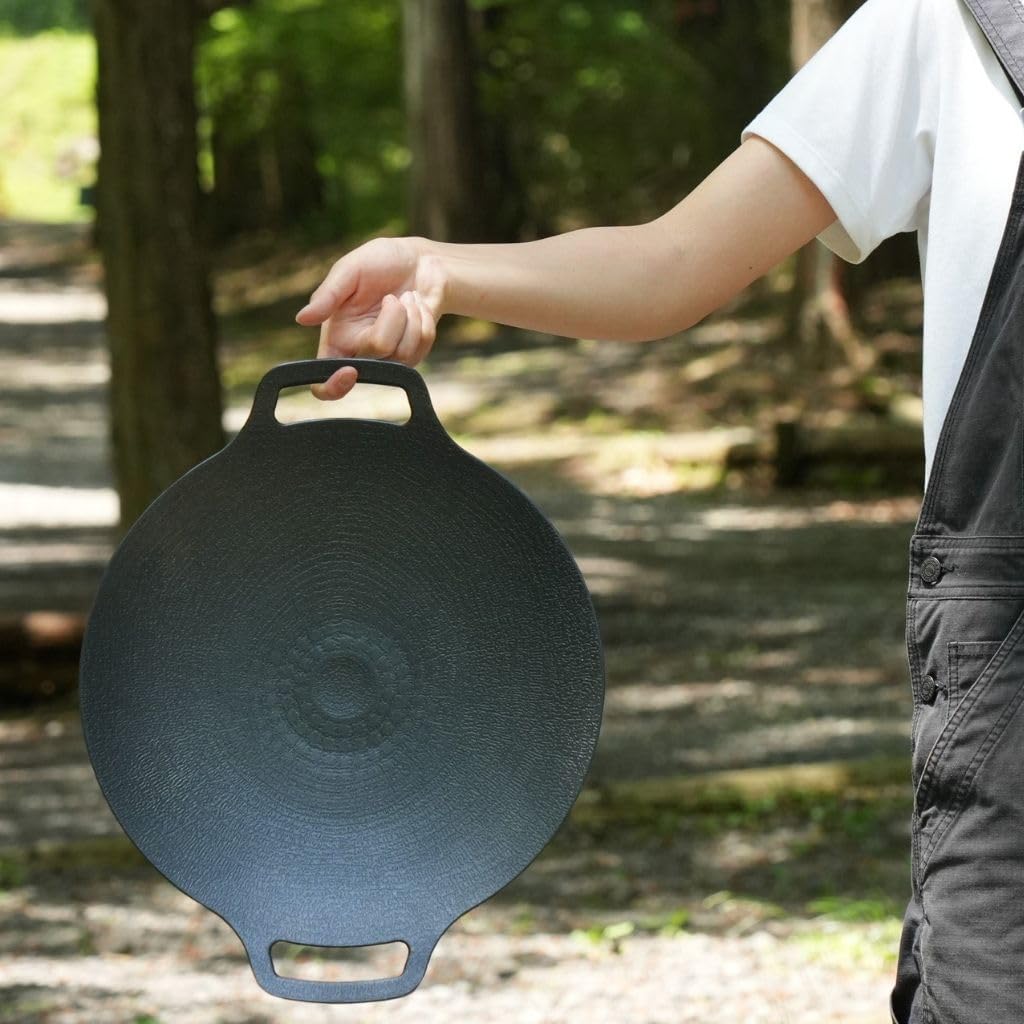 Afora Outdoor Camping Griddle Plate Deep Aluminum Grill Frying Pan IH and Direct Flame Compatible 33cm Multi-Griddle (Multi-Griddle Only)