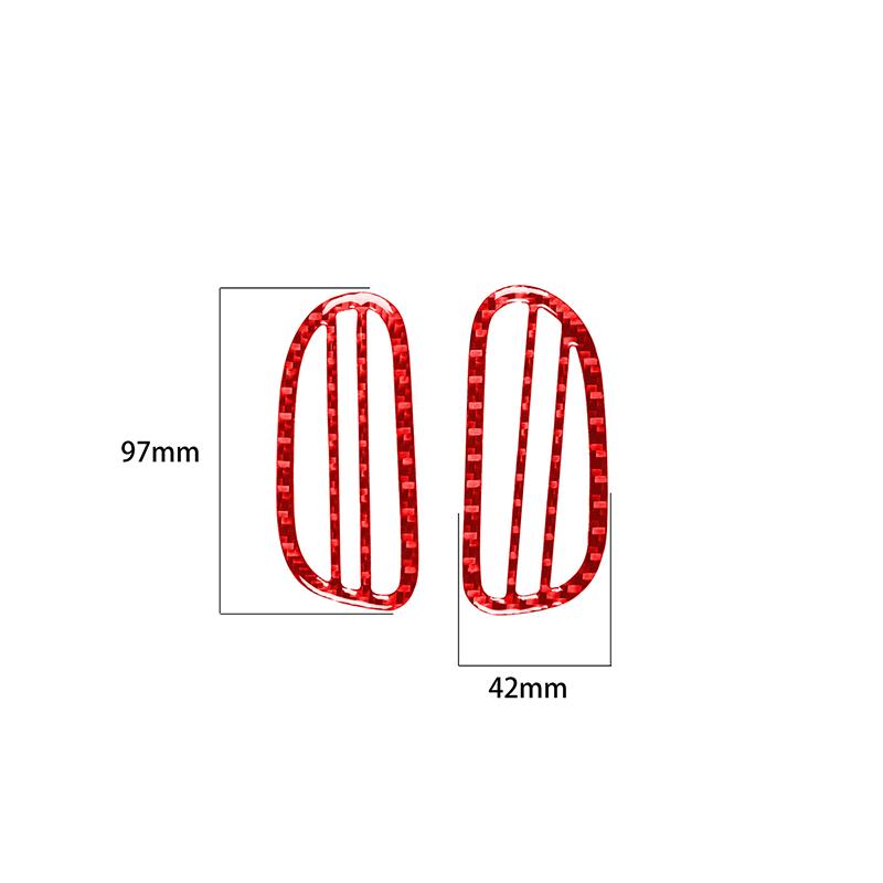 For Chevrolet Corvette C6 2005-2007 2PCS Real Carbon Fiber Demist Air Vent Outlet Panel Trim Sticker Car Interior