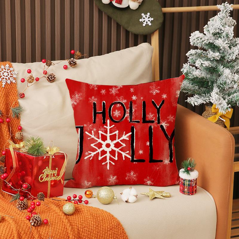 New Christmas Pillow Case Living Room Sofa Holiday Decoration Gnome Print Pillow Bedroom Bedside Pillow