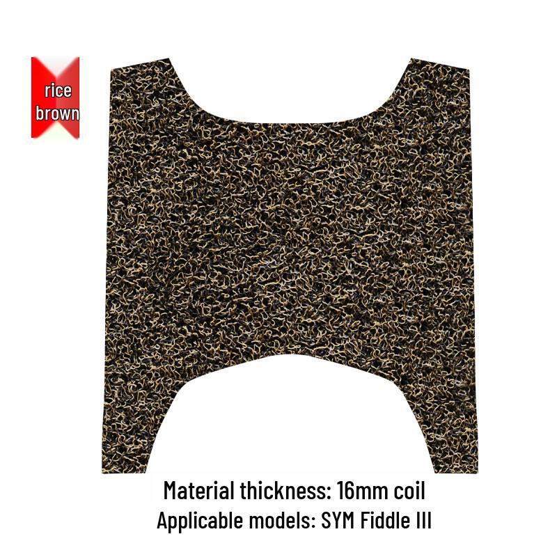 

Водонепроникливий шовковий килимок для ніг для скутера SYM Fiddle 3-го покоління 20mm бежевий/коричневий