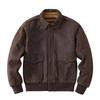 Heavy-washed retro and old A first-layer cowhide flight suit jacket for men without oily leather leather leather jacket for men