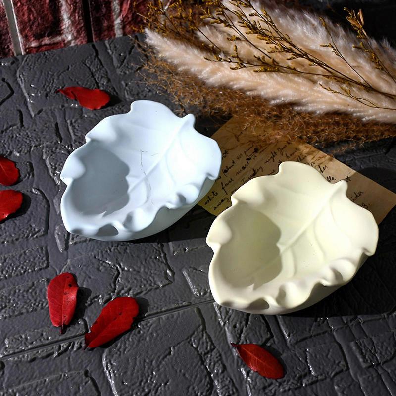 Creative Leaf Shaped Storage Plate Mould Silicone Mold for Handmade Jewelry Dish High Temperature Resistant Bowl Mold