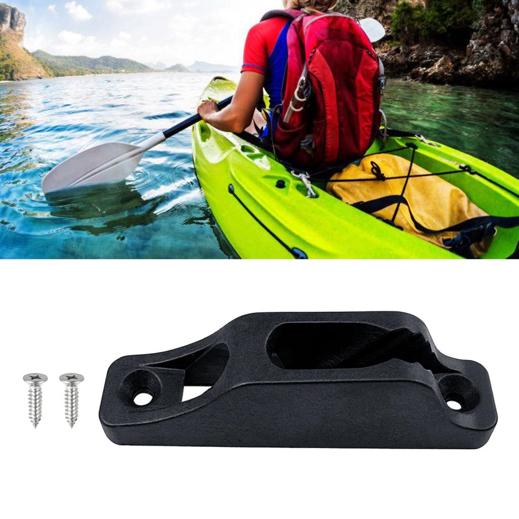 Canoe Kayak Cord Lock Rudder Control Black Nylon Self-Lock Rope Cord Tensioner Runner Anchor Jam Cleat Boat Accessories