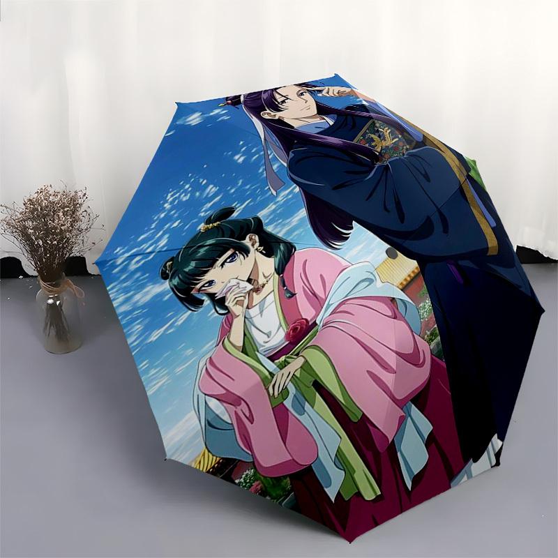 1pc Outdoor Umbrella with Anime Characters Design - Automatic Opening/Closing, Portable 3-Fold Design, 8-Bone Iron Frame - Perfect Gift for Fans,