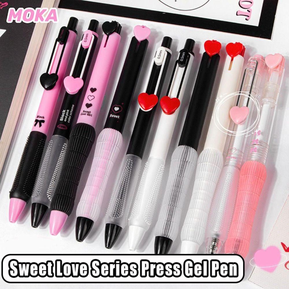 4PCS/Set Sweet Love Series Gel Pen Press Using Ballpoint Pen Multifunctional Writing Tool Students