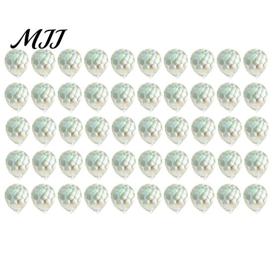 DIY Crafts Beads 50Pcs 10x8mm Faceted Teardrop Glass Beads, Top Drilled Water Drop Transparent Loose for Jewelry Bracelet Necklace Beaded