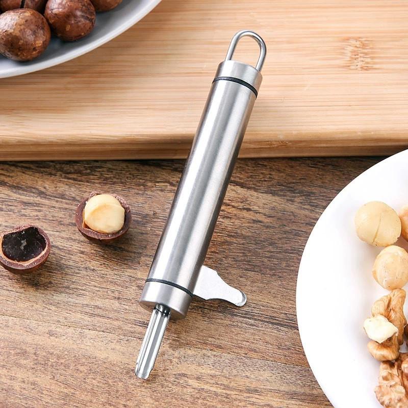 Schiaccianoci Manuale in Acciaio Inossidabile 2 in 1 Meccanico Sgusciatore Schiaccianoci per Noci Apri Rapido Utensili da Cucina Frutta e Verdura
