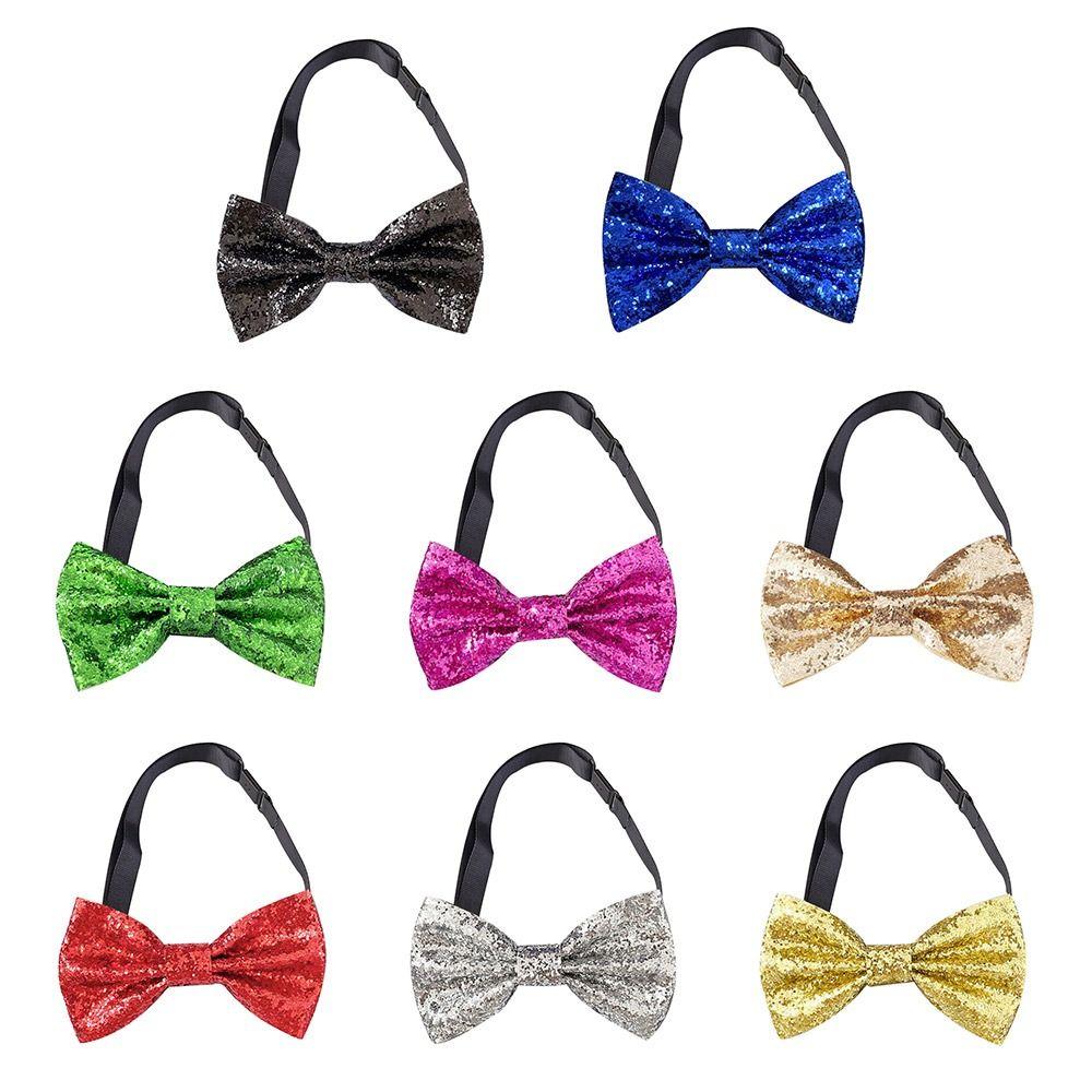 Sequins Bowtie Stage Performance Tie For Men Women Fashion Team Dance Bowknot Paillette Colorful Party Shiny Sequins Bow Tie
