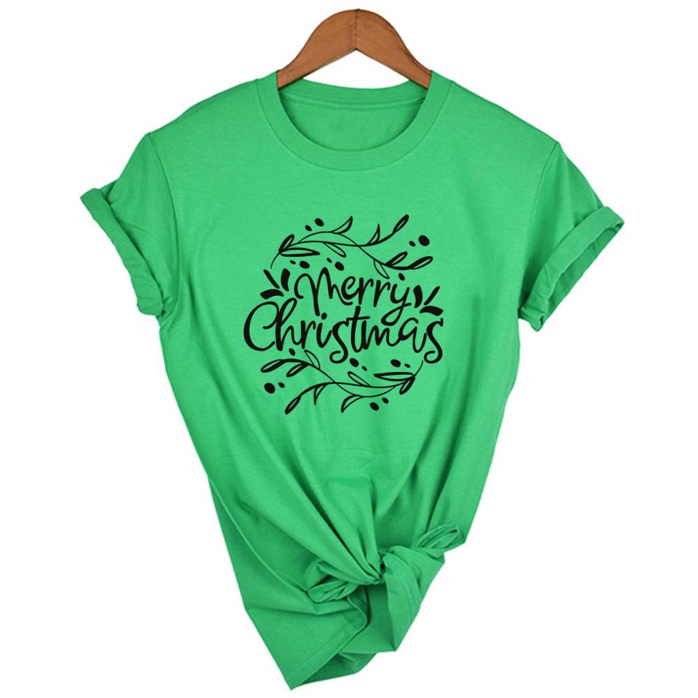 Merry Christmas Women Graphic T Shirts Short Sleeve Harajuku Casual Xmas Aesthetic Streetwear Festival Christmas Shirts