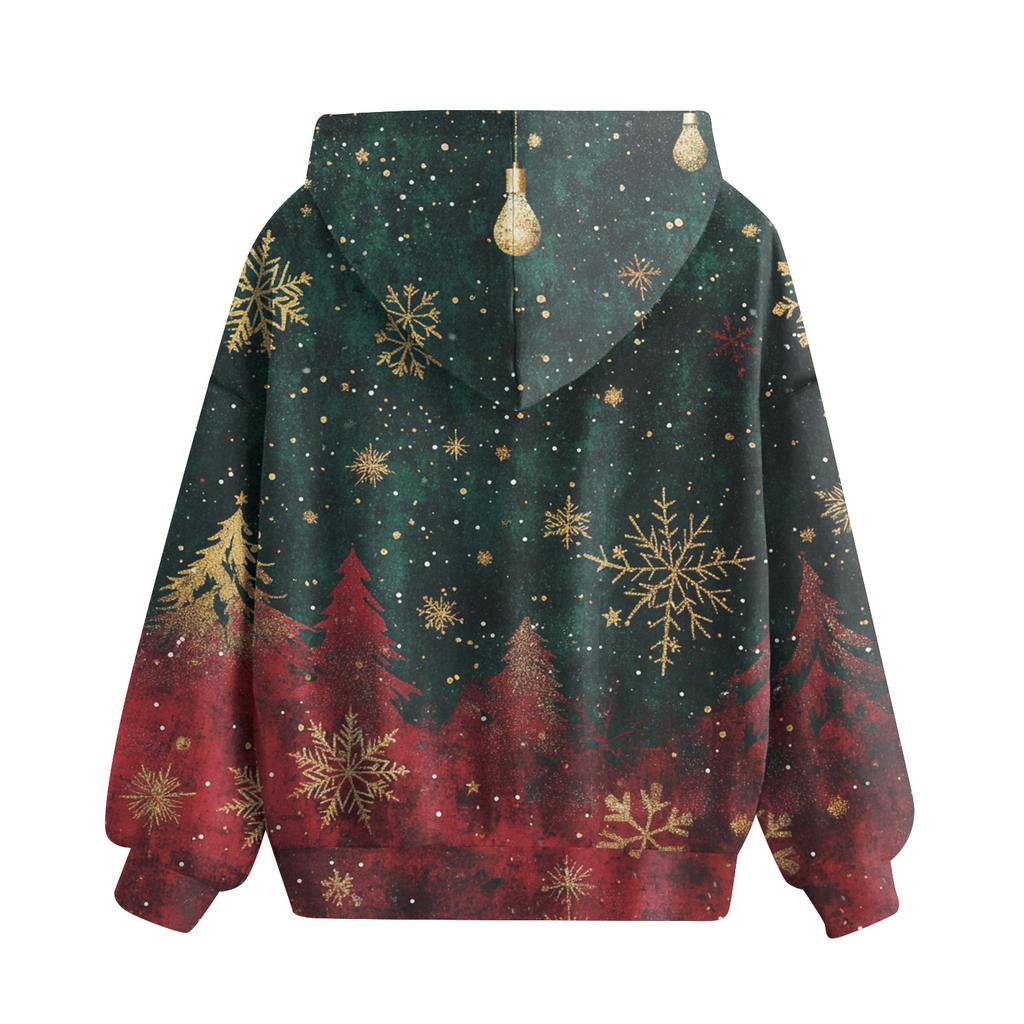 Sweatshirts Til Teen Piger Hættetrøjer Langærmet Snoretræk Pullover Sød Oversized Hættetrøje Juledag