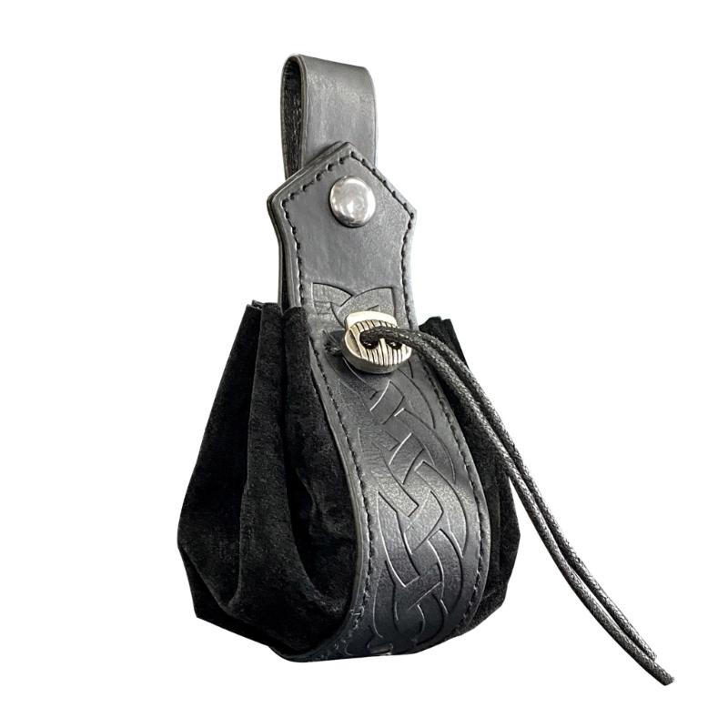Schmuckmünzen-Aufbewahrungsbeutel Kordelzug-Würfelbeutel Mittelalterliche Gürteltasche-Würfelaufbewahrungsbeutel