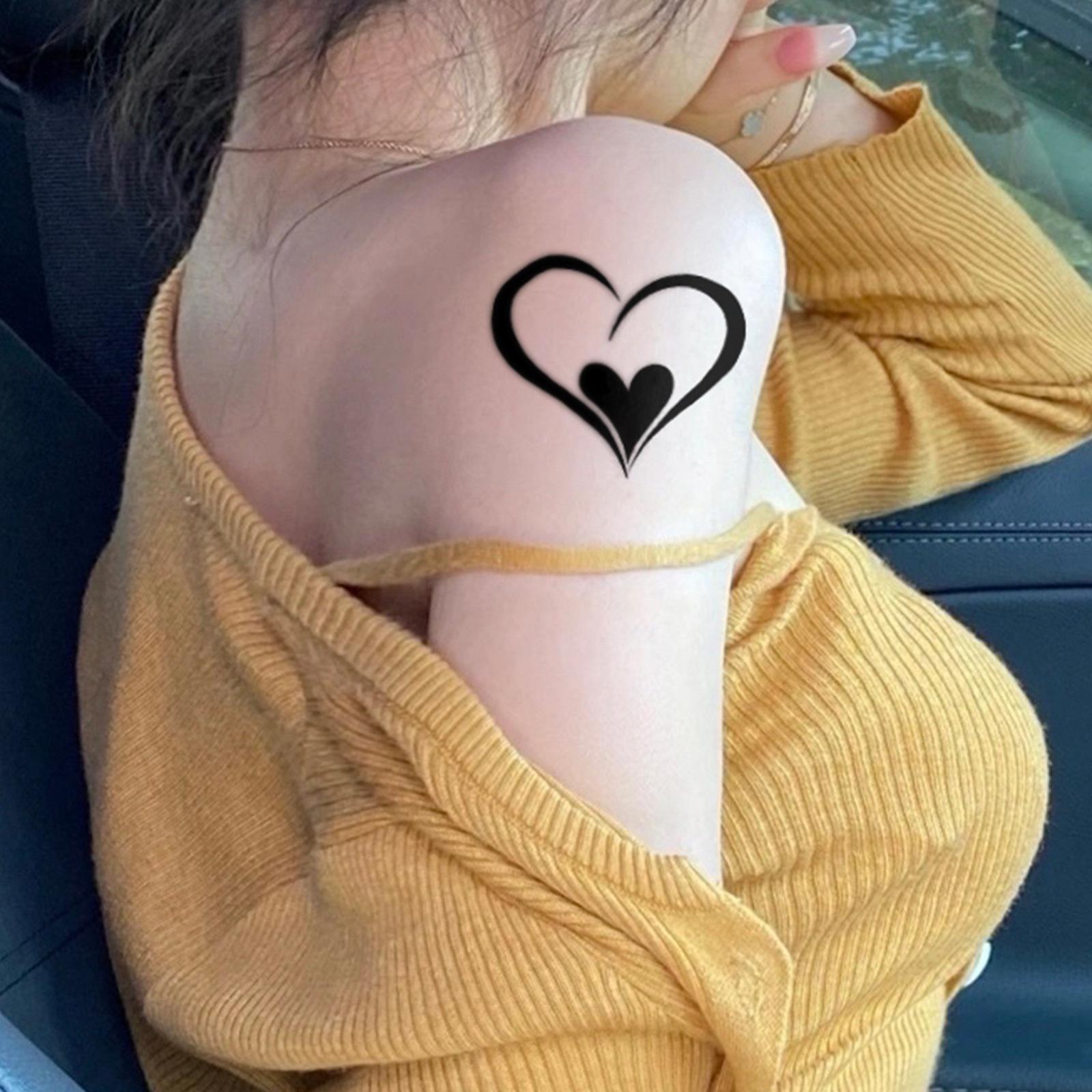 Glow Makeup Unisex Couple Love Tattoo Sticker Cute Simple Waterproof Lasting Tattoo Sticker