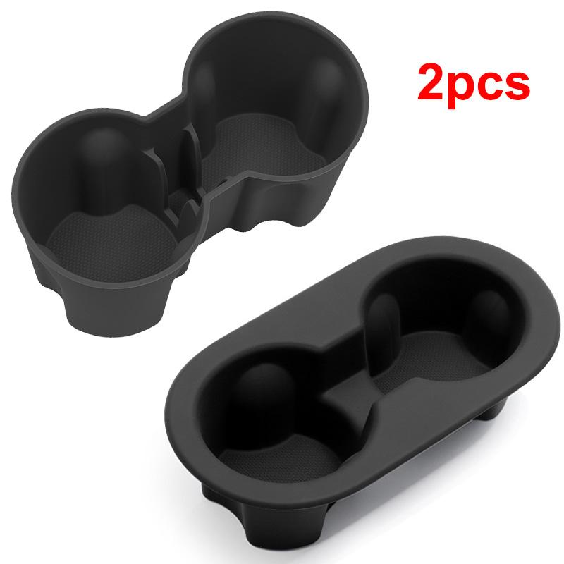 For Tesla Model Y Juniper Launch Accessories Cup Holder Silicone Center Control Water Bottle Drink Rack for Front Rear Seater