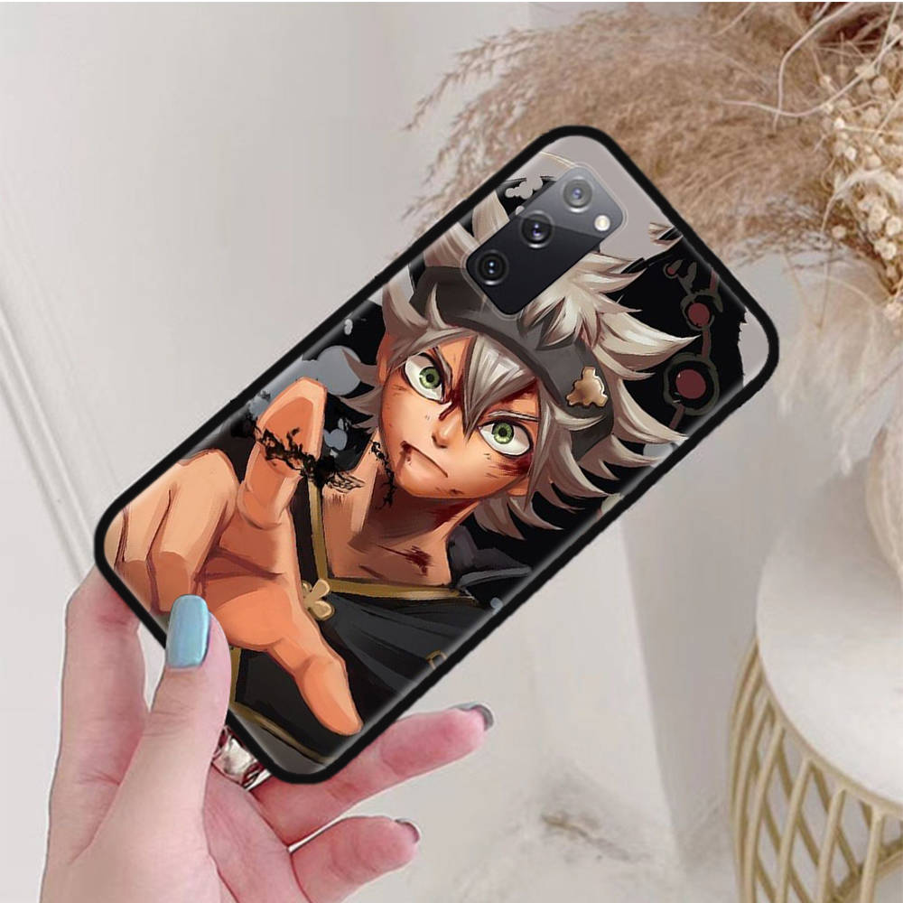 Black Case for Xiaomi Poco X6 X4 M5 M6 F5 F6 C65 C55 C50 C51 C40 Pro Redmi 14C A3X 13C 12C 11T 10A 9C Note 7 6 8A Plus W-50 Black Clover