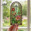 Gift for Book Lovers Stained Glass Flower Bookmark, Floral Acrylic Suncatcher Lightweight Bookmark Plant Page Marker, Gifts Bookish, Women Dreamy