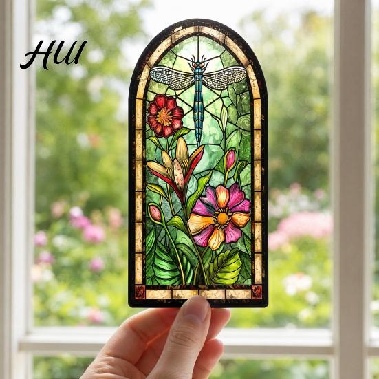 Gift for Book Lovers Stained Glass Flower Bookmark, Floral Acrylic Suncatcher Lightweight Bookmark Plant Page Marker, Gifts Bookish, Women Dreamy