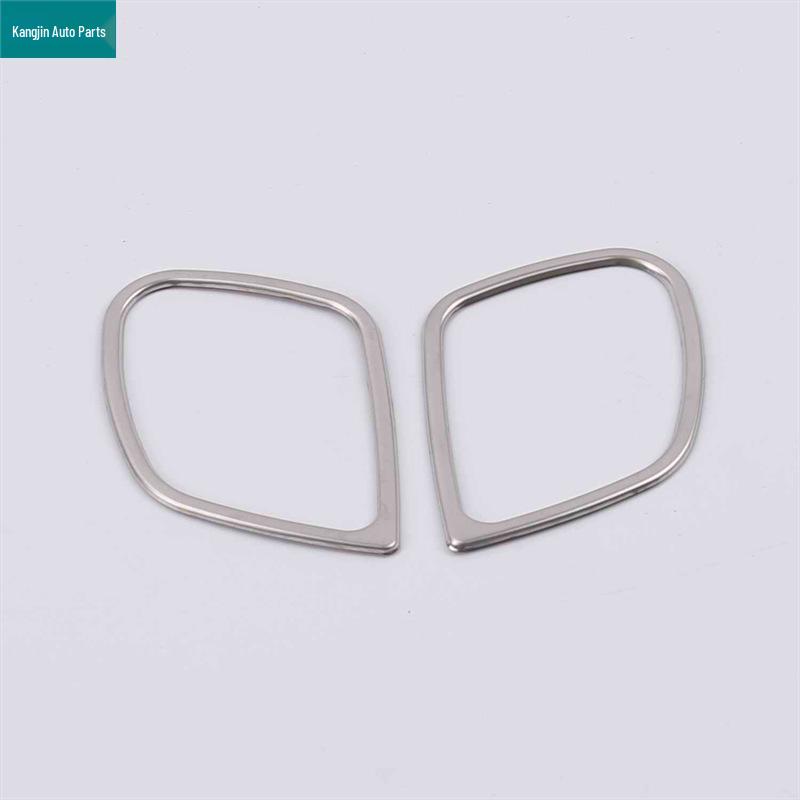 Silver Stainless Steel Front Pillar Speaker Light Ring Cup Holder Decoration for 2015 Honda CRV Interior Modification