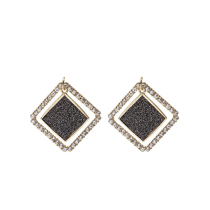 Engood 50Pcs Rhinestone Square Button Sewing Trim & Embellishments Craft Buckles for DIY Jewelry Earring or Necklace Pendants