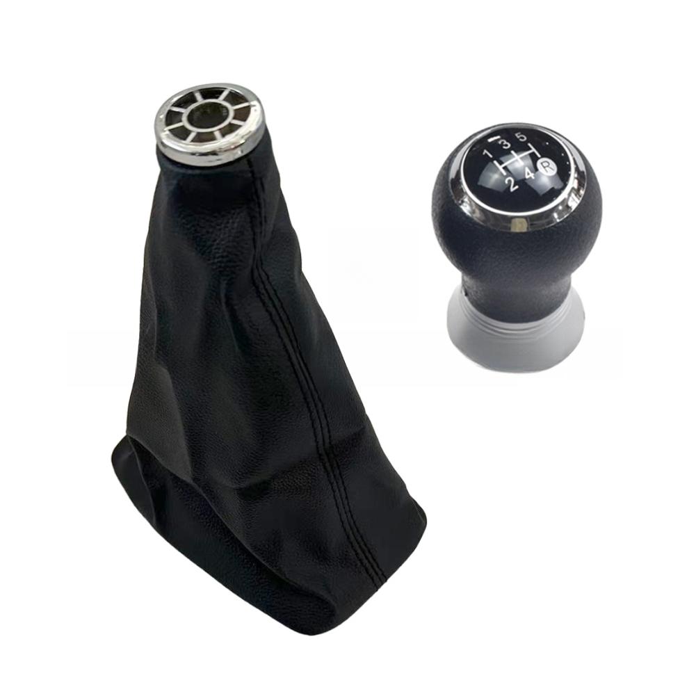 Black Gear Knob Gear Shift Knob Cover Replacement Part Plastic Material Leather Cover For Corolla E130 2000-07