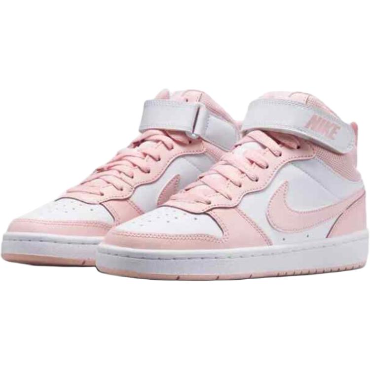 Nike Court Borough Mid 2 GS Echo Pink Kids Sneakers White CD7782-122