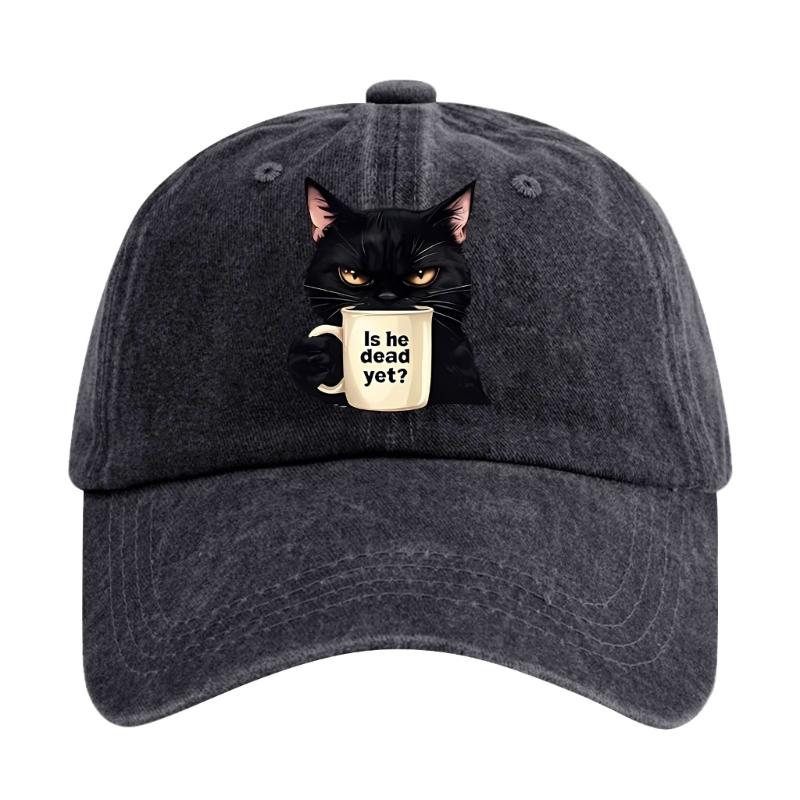 

Fashion Cotton Baseball Hat Breathable Unisex Sun Hat Hat For Casual Wear Sports чорний