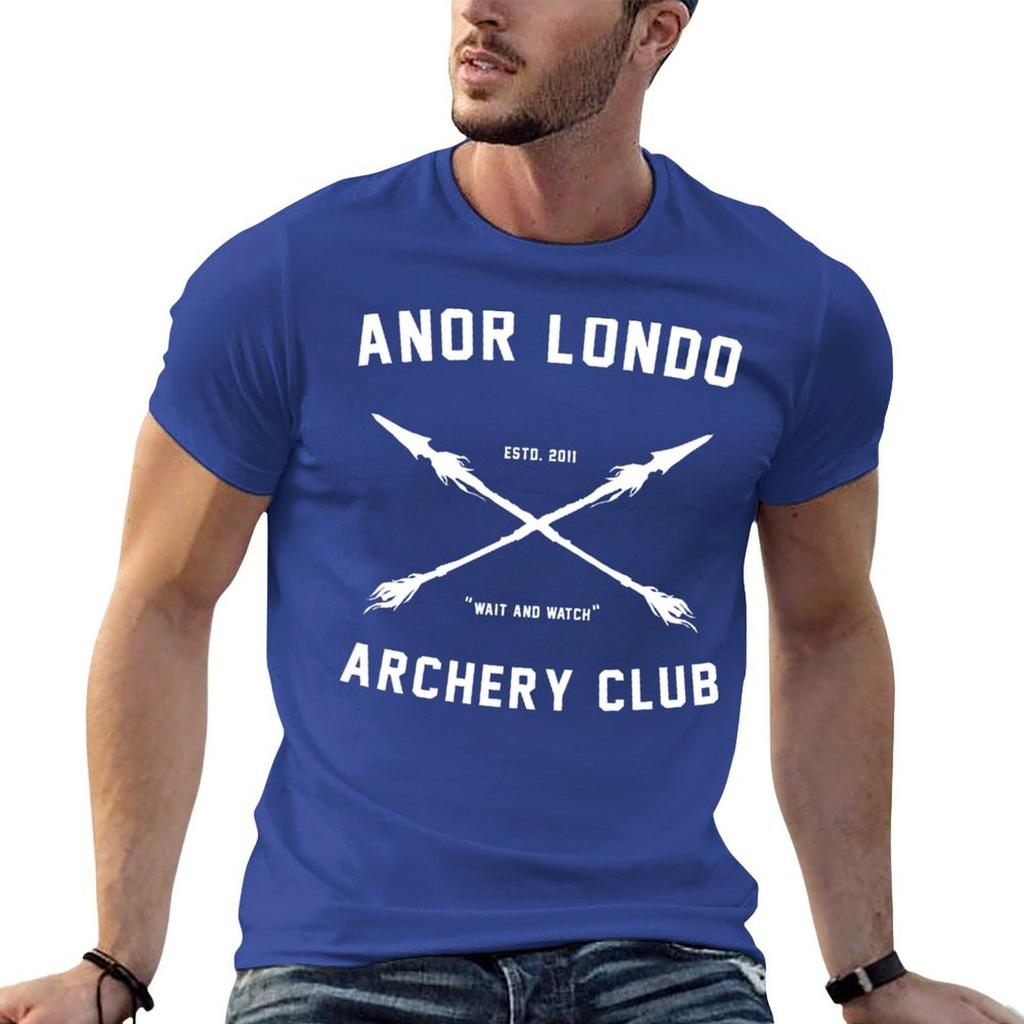 ANOR LONDO ARCHERY CLUB T-Shirt man clothes vintage plain black t shirts for men