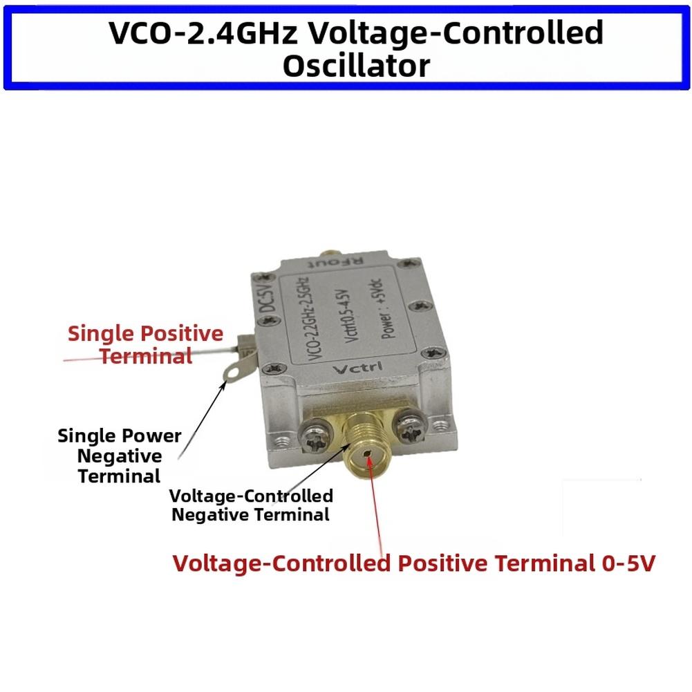 2.4GHz Voltage-Controlled Oscillator VCO Module RF Microwave Signal Source Cover 2200-2500MHz For Versatile RF Signal Generation