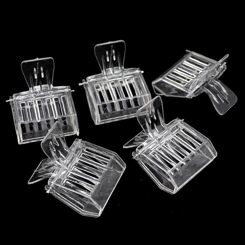 2Pcs Queen Bee Cages Clip Bee Catcher Colorless Clear Plastic Clip Cage Beekeeping Equipment Tool Beekeeper Equip Isolation Room