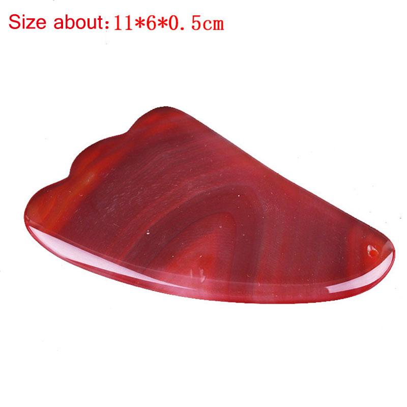 Red Onyx Gouache Scraper Guasha Jade Massager For Face Natural Gouache Stone Gua Sha Scraper Facial Massage Tool Face Scraper