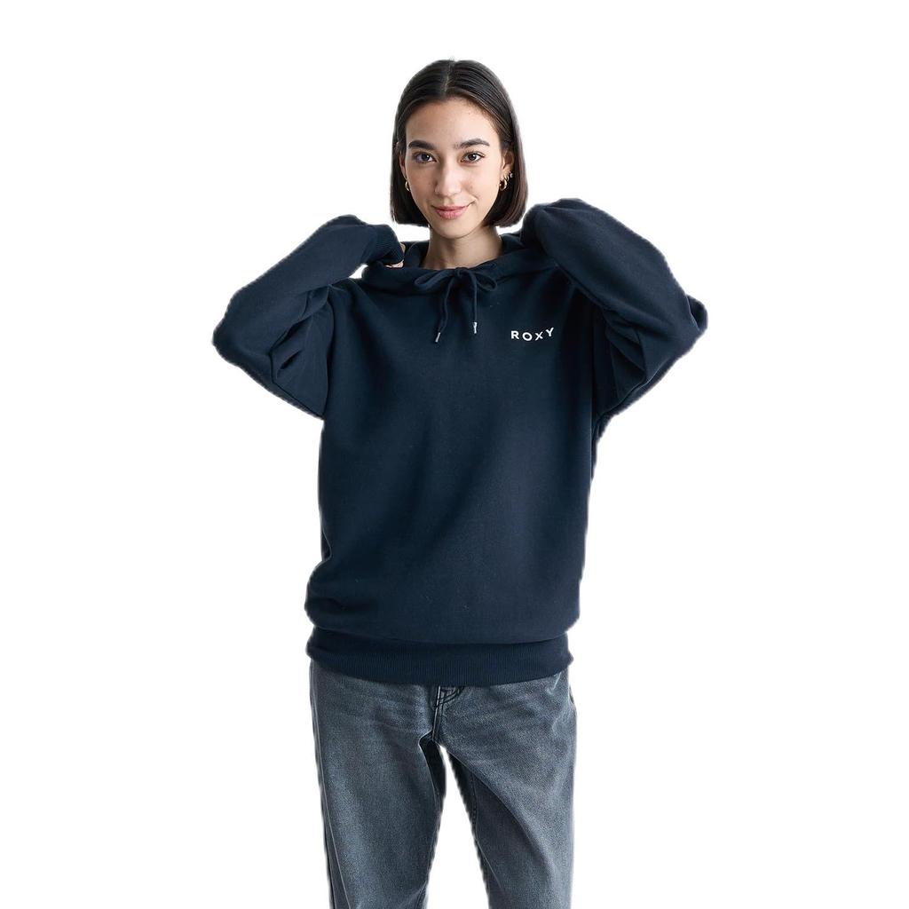 Roxy Regular Fit Hooded Sweatshirt with Back Black Women's Print,