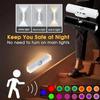 LED Night Light with Motion Sensor RGB Gradient Ambient Light Dimmable Magnetic Stair Lamp for Entryway Bedside Desk Wardrobe