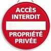 1pc 2d Flat Round Wooden Sign - 20cm No Trespassing On Private Road Warning Video Surveillance Wall Poster Board Courtyard Rigid Safety Sign