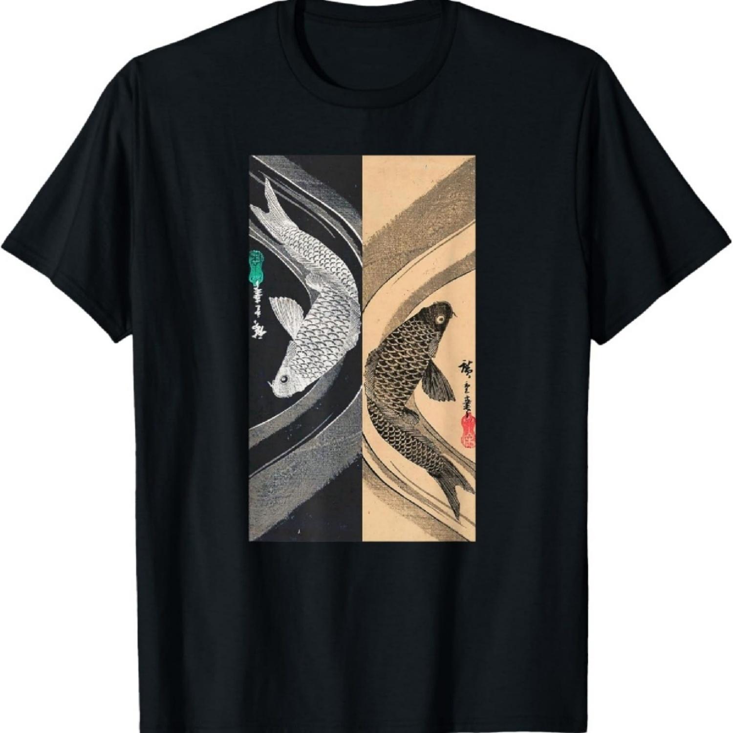 Японское искусство Рыба Графический дизайн 3 Футболка XXXXXL разноцветный