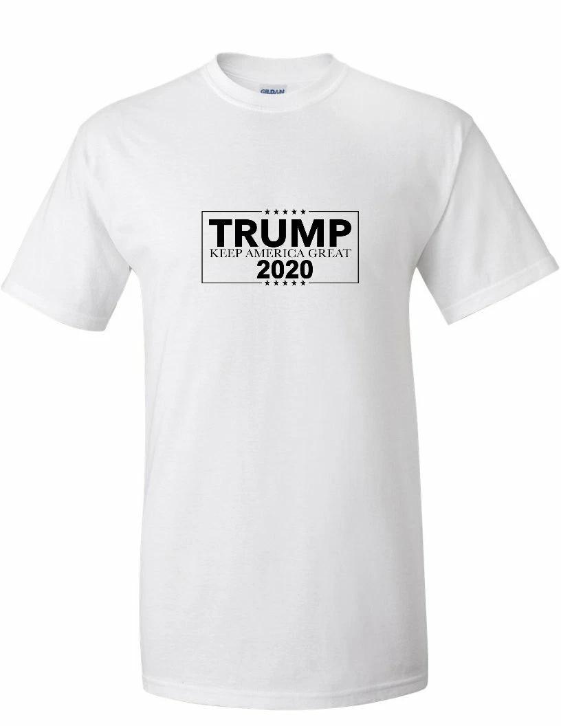 Trump Keep America Great Tee 2020 Conservative Republican Black White T-Shirt 2XL