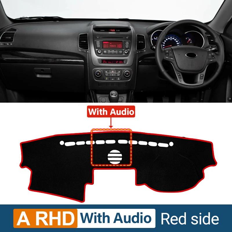 Car Dashboard Cover For Kia Sorento 2 XM 2013 2014 Trument Desk Sun Shade Mat Dash Non-slip Pad Accessories