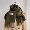 Scarf women's winter new autumn white thickened 111 pure shawl dual-purpose men's knitted warm scarf