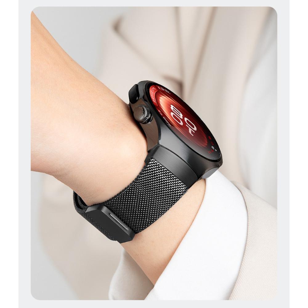 Quick Release Button Interface Luxury Stainless Steel WristbandDragon Scale Metal Watch Band for Huawei Watch 5 42mm